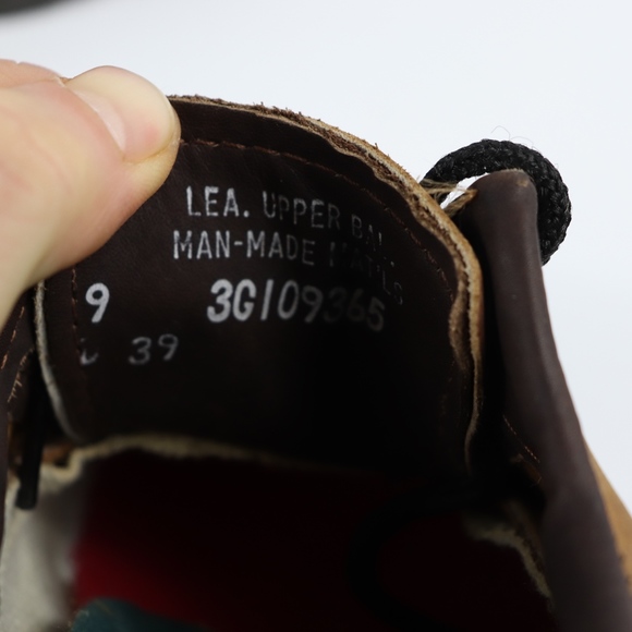 Vtg New Carolina Mens EE Leather Work Shoes Brown